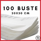 100 sacchetti 20x30 per il sottovuoto professionale buste plastica alimenti
