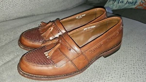 Allen Edmonds Cody Brown Leather Slip On Shoes Loafers Men's Size 9 1/2 D Tassel - Picture 1 of 5