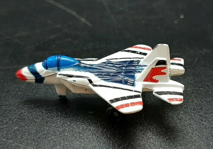 VF 1987 Galoob Micromachines USAF F-15 Eagle Fighter Aircraft Red Black Accents - Image 1 of 4