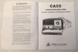 Sencore CA55 Kappe Analysator Bedienungsanleitung für Anwendungen & Wartung - Bild 1 von 4