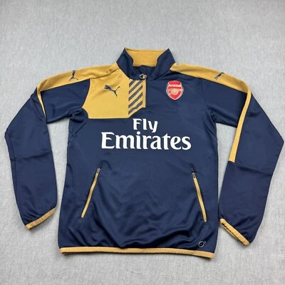 Pullover Arsenal para Hombres Pequeño 1/4 Cremallera Taladro Top Suéter Fútbol Pista Pulgares Foto 1 de 4