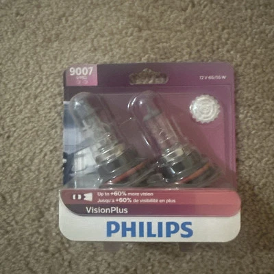 2x Philips 9007 HB5 VisionPlus Upgrade Headlight +60% More Light Bulb 65/55W 12V - Image 1 of 2