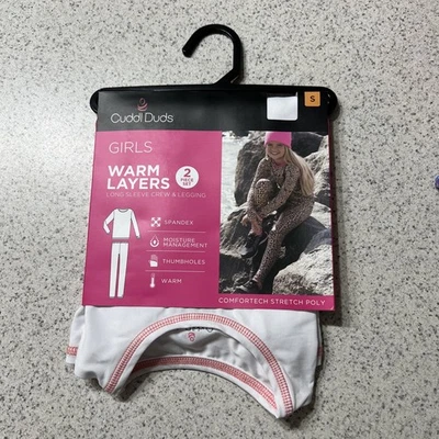 Cuddl Duds Small 6/6x Girls Warm Layers Long Sleeve Crew Leggings 2 Piece NWT - Image 1 of 3