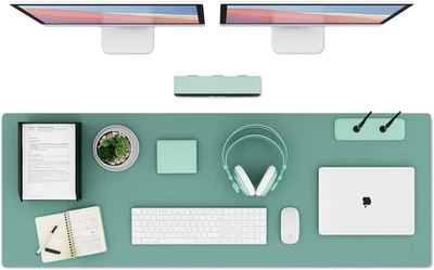 Tappetino Scrivania, Sottomano Scrivania, 120Cm X 43Cm in Similpelle PVC, Tappet - Immagine 1 di 4