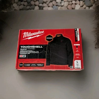 Milwaukee M100B-21L M12 Heated Toughshell Jacket Kit Size L, Black, New Sealed - Image 1 of 4