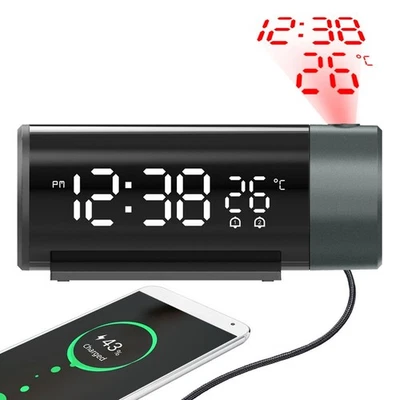 Digital Alarm Clock Projects Time onto Wall with Adjustable Brightness - Image 1 of 4