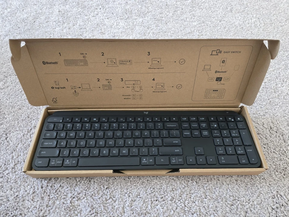 Logitech MX Keys S for PC/Mac Wireless Keyboard Black - Image 1 of 1