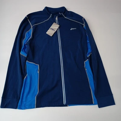 Chaqueta con cremallera completa para hombre ASICS Run Lite Show ropa para correr talla M mediana azul Foto 1 de 4