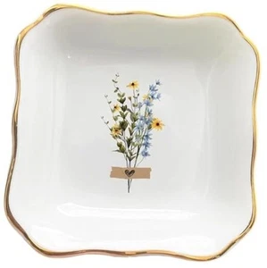 Floral Ring Dish, Wildflower Ring Dish for Mom, Bridal Shower Gifts, - Picture 1 of 7