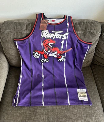 Camiseta Mitchell & Ness Auténtica Toronto Raptors Tracy McGrady 1998-99 Para Hombre XLT Foto 1 de 4