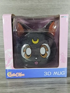 Official Sailor Moon Luna 3D Ceramic Cofee Mug Cup WIih Lid Aby - Picture 1 of 5