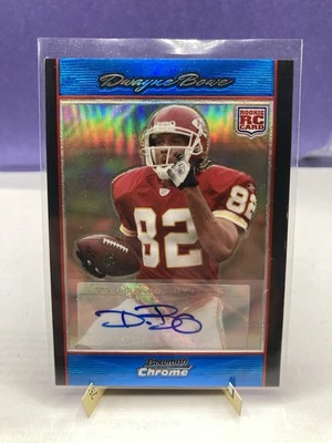 2007 Bowman Chrome BLUE AUTO Refractor RC Dwayne Bowe 40/75 LSU ROOKIE - Image 1 of 2