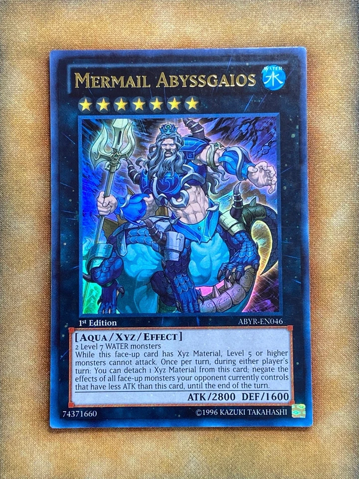 Yugioh Mermail Abyssgaios ABYR-EN046 Ultra Rare 1st Ed LP - Image 1 of 1
