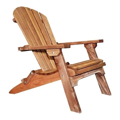 Montana Woodworks 15" Handcrafted Transitional Wood Adirondack Chair in Red - Image 1 of 4