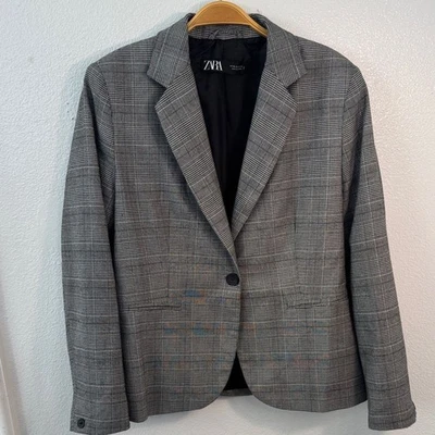 Blazer mujer Zara cuadros estampado Foto 1 de 4