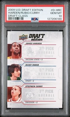Upper Deck Draft Edition 2009 Stephen Curry novato James Harden PSA 10 #D-HRC Foto 1 de 2