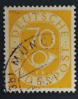 Stamp West Germany 1951 Minr139 70Pf Munchen Cancel Vfu Wg3 51