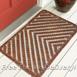 COIR WIRE WOVEN OUTDOOR DOOR MAT HEAVY DUTY SCRAPER 50x80cm **FREE DELIVERY** - Picture 1 of 2