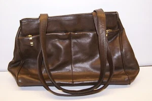 TALBOTS ☆ Genuine Leather Shoulder Bag ☆ Chocolate Brown - Picture 1 of 6