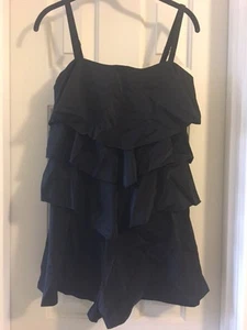 FIT 4 U Hips Tropicana V-Shaped Romper Swimsuit BLACK Size 10 - Picture 1 of 1