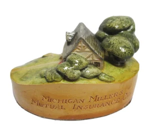 SEBASTIAN MINIATURE SML-272A Michigan Millers Mutual Insurance Paperweight - Picture 1 of 3