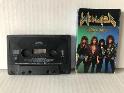 Winger MILES AWAY 1990 Atlantic Cassette SINGLE - Image 1 of 4