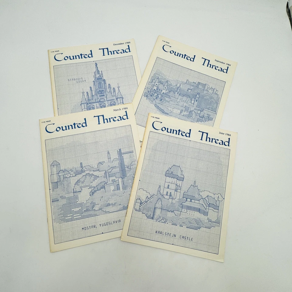 Counted Thread Cross Stitch Books Yugoslavia Estonia Czechoslovakia Slavic Vtg - Image 1 of 4
