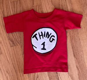 Universal Studios Dr Suess Size Kids 2T, Thing 1 T-Shirt  Looks Never Worn