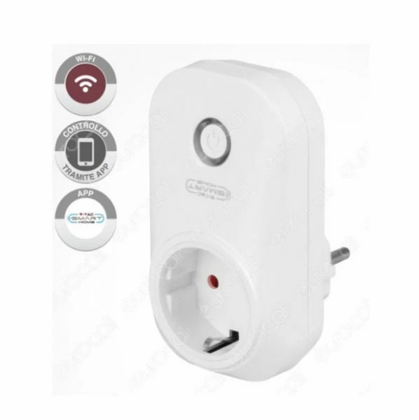 Salida Conector Smart Wi-Fi Encendido y Apagado Alexa Google Home Schuko 10A - Imagen 1 de 1