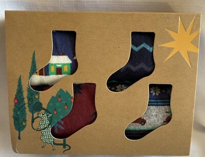 White Stuff Mens 4 Pack Christmas Socks - Adult 7-9 - New - Image 1 of 4