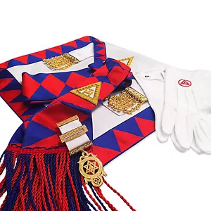 More details for new masonic royal arch companions apron, sash, jewel &amp; gloves ra chapter regalia