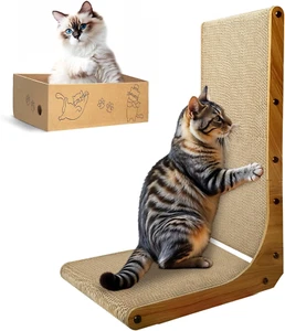 AGYM Cat Scratcher, 26 inch L Shape Cat Scratchers for Indoor Cats, Durable Eco- - Picture 1 of 8