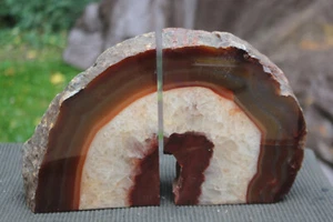 Sujetalibros geoda ágata natural muy grandes muy hermosos - Imagen 1 de 7