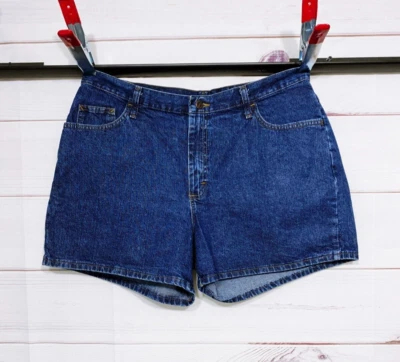 Riders Womens Denim Shorts Size 18M Blue High Rise 5 Pockets - Image 1 of 4