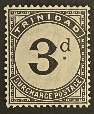 SELLOS DE VIAJE: TRINIDAD Y TOBAGO SELLOS POSTALES SCOTT #J3 3d COMO NUEVO OG H Foto 1 de 4