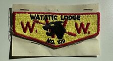 Boy Scout OA Round patch Watatic Lodge 319 - 1950s Fitchburg, MA