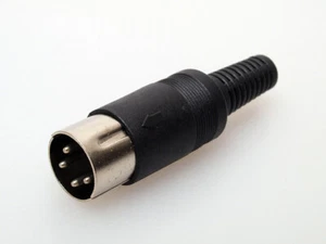 5 STCK. 4 Pin DIN Stecker Stecker Löttyp US Verkäufer Kostenloser Versand - Bild 1 von 1