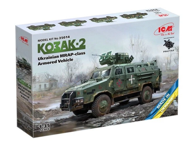 ICM 35014 - 1:3 5 Kozak-2, Ucraino Mrap-Class Armored Veicolo (100% New Molds ) - Immagine 1 di 1
