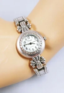 Bracciale orologio donna donna VIVANI placcato argento maglia fiore gonfio - Foto 1 di 12