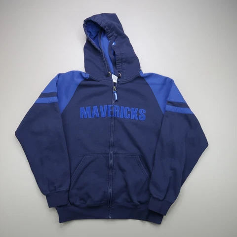 Dallas Mavericks Hoodie Mens Medium Blue Full Zip NBA Exclusive Collection Cover