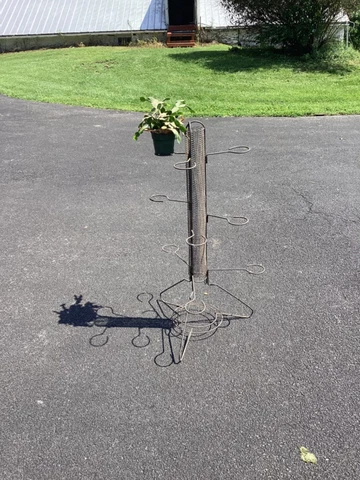 Vtg Atomic space age Iron Architectural Garden Plant Stand patio MCM antique Cover