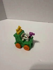Vtg 1972 Peanuts Snoopy Woodstock ‘Happy Birthday’ Green Organ Toy Figure - Picture 1 of 2