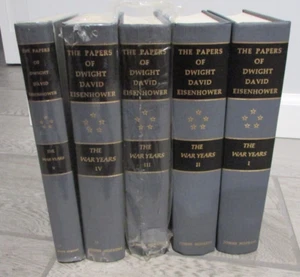 Vtg 1971 Papers Of DWIGHT DAVID EISENHOWER The War Years HC COMPLETE SET Vol 1-5 - Picture 1 of 4