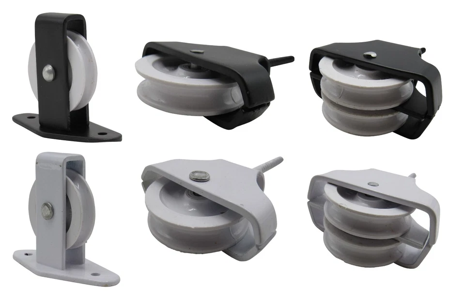 SECUREFIX DIRECT Single Double Line Pulley Wheel (Screw In Plate Indoor Washing Airer Drying)