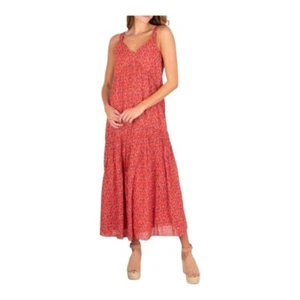 JOIE BONDI STUFEN ÄRMELLOS MAXIKLEID IN TEEROSE DAMEN GR XL - Bild 1 von 9