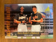 1995 Pinnacle Zenith ALL-STAR SALUTE #18 Cal Ripken Jr ORIOLES Barry Bonds