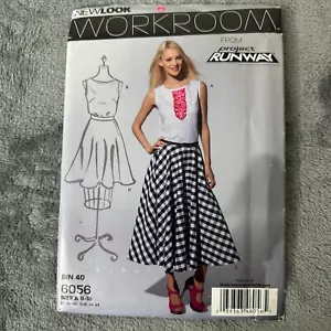 New Look Pattern 6056 Sz 8-18 Midi Skirt Sleeveless Top - Picture 1 of 7