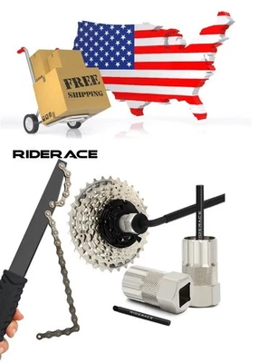Bike Flywheel Removal Tool Kit, 12T Cassette Wrench & MTB Chain Whip Remover - Imagem 1 de 4