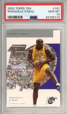 2002 Topps Ten #107 Shaquille O'Neal PSA 10 - Image 1 of 2