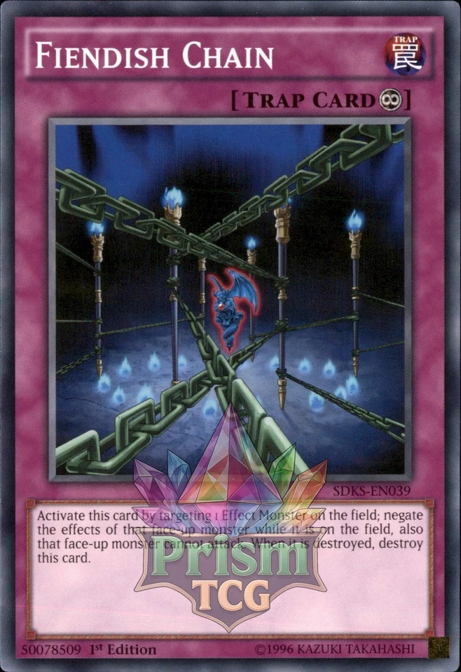 1st Ed Fiendish Chain SDKS-EN039 Yugioh - Image 1 of 1